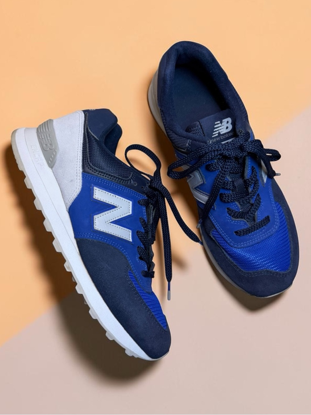 New Balance 574 Core Navy Blue Retro Lace-Up Sneakers Men’s Shoes - US Size 8.5